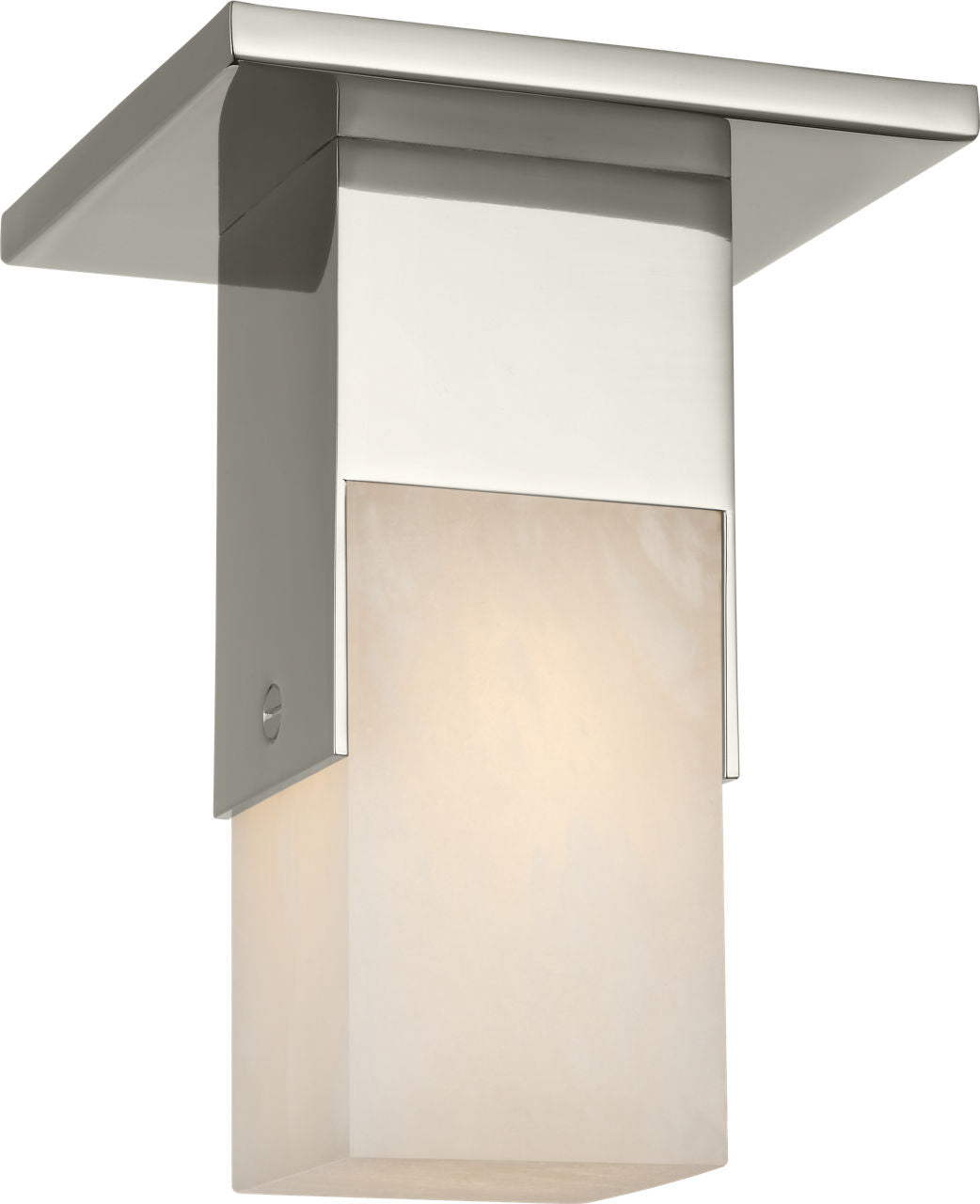 Covet Short Monopoint Flush Mount | Polished Nickel | Alabaster