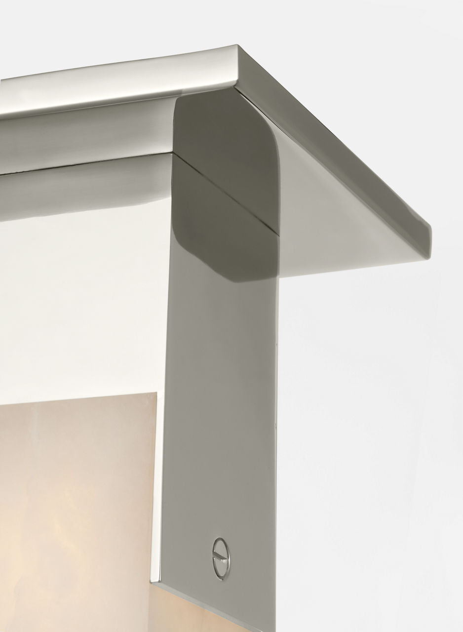 Covet Short Monopoint Flush Mount | Polished Nickel | Alabaster