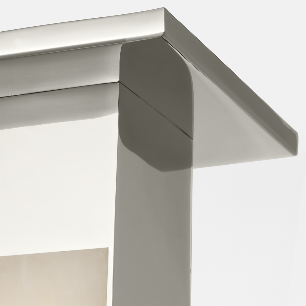 Covet Short Monopoint Flush Mount | Polished Nickel | Alabaster