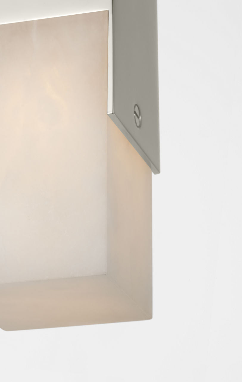Covet Short Monopoint Flush Mount | Polished Nickel | Alabaster