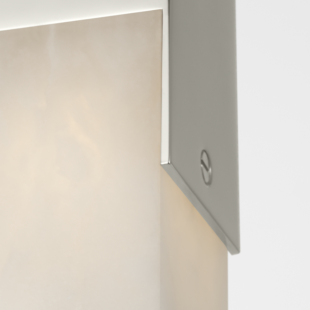 Covet Short Monopoint Flush Mount | Polished Nickel | Alabaster