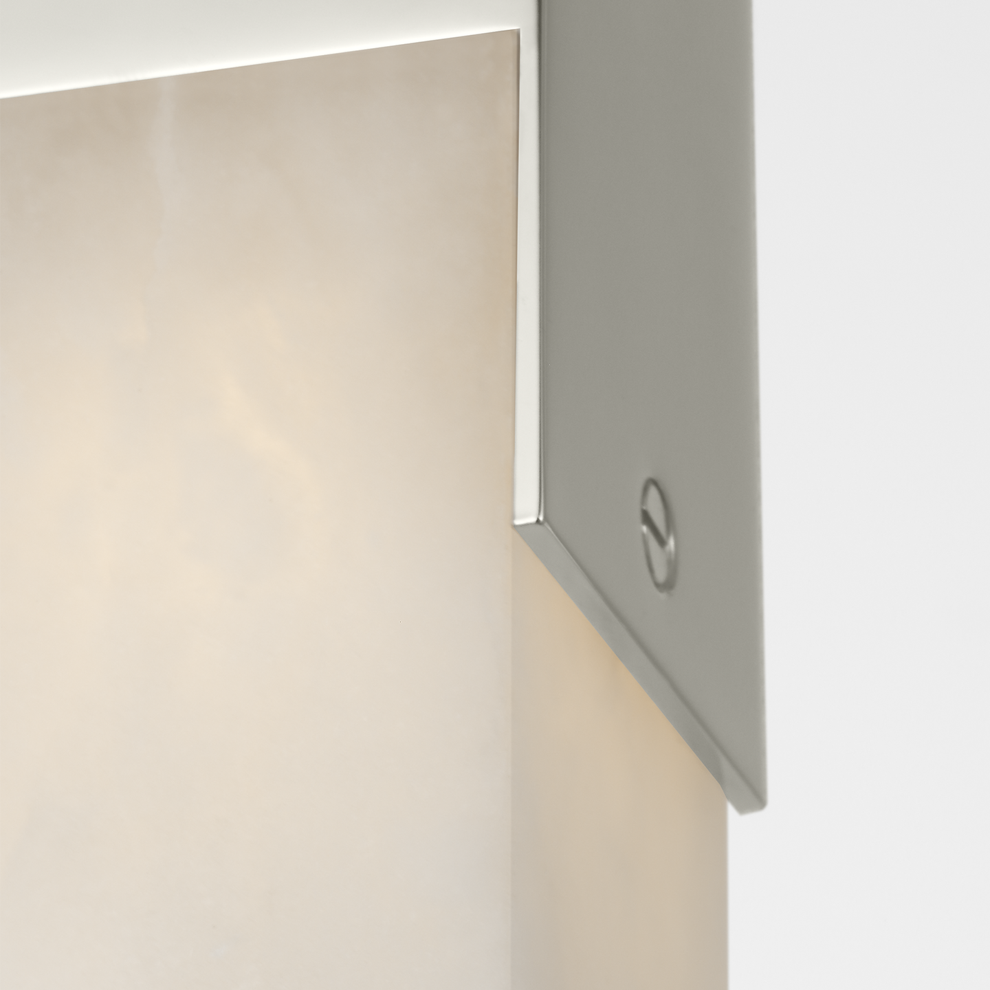 Covet Short Monopoint Flush Mount | Polished Nickel | Alabaster