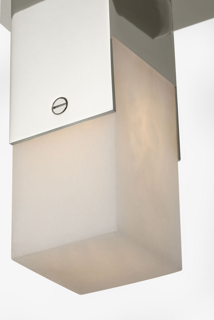 Covet Short Monopoint Flush Mount | Polished Nickel | Alabaster