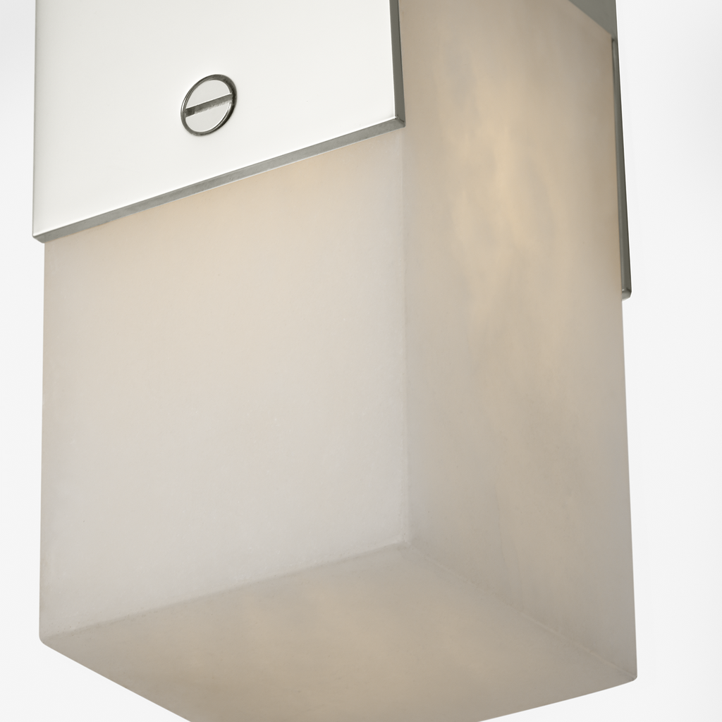 Covet Short Monopoint Flush Mount | Polished Nickel | Alabaster