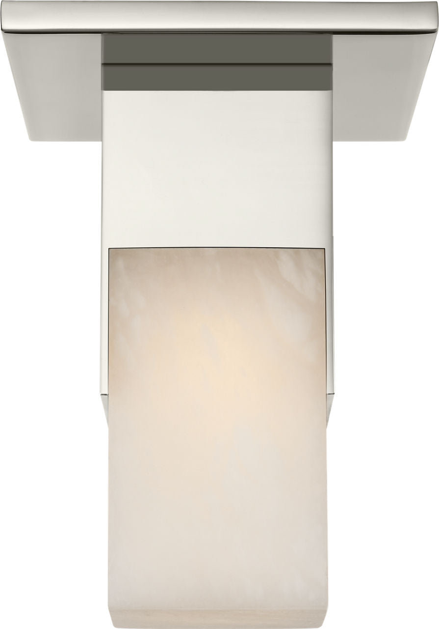 Covet Short Monopoint Flush Mount | Polished Nickel | Alabaster