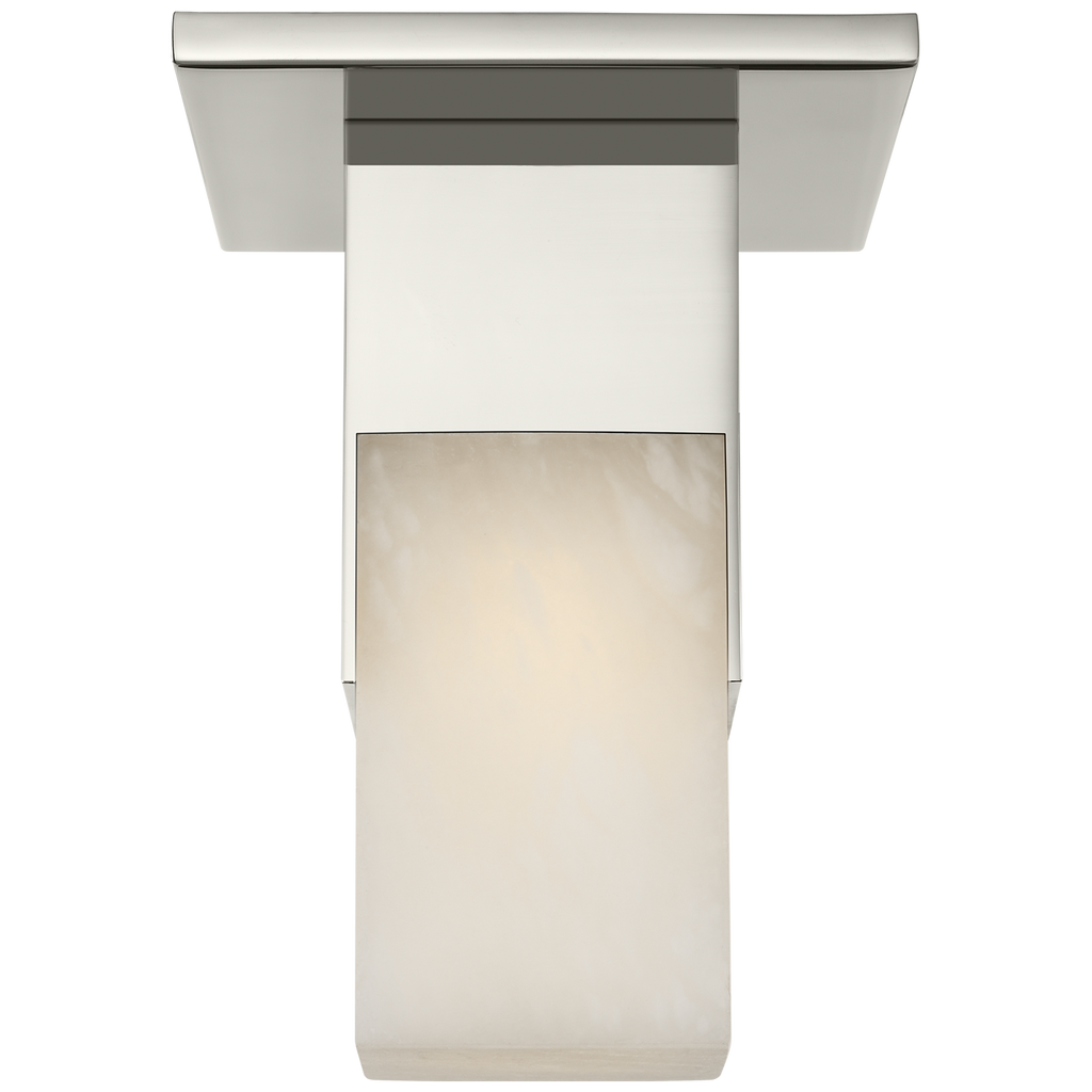 Covet Short Monopoint Flush Mount | Polished Nickel | Alabaster