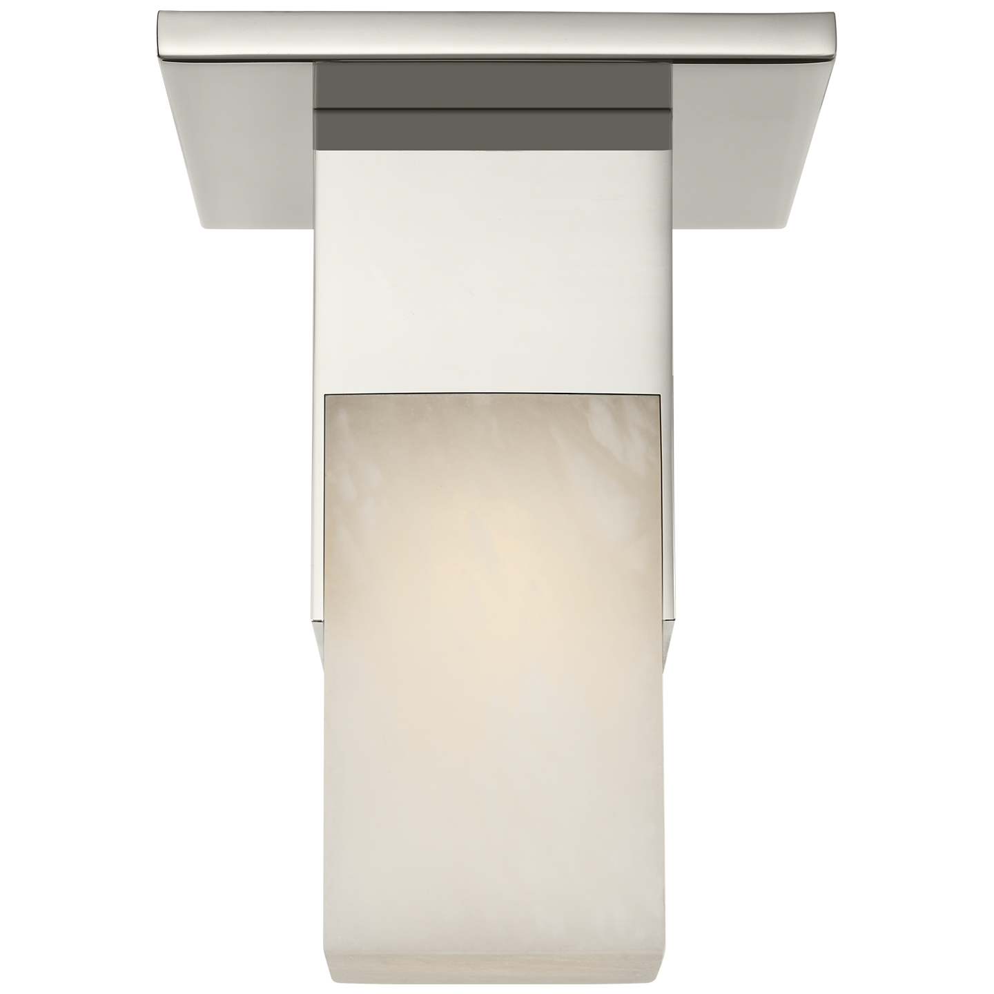 Covet Short Monopoint Flush Mount | Polished Nickel | Alabaster