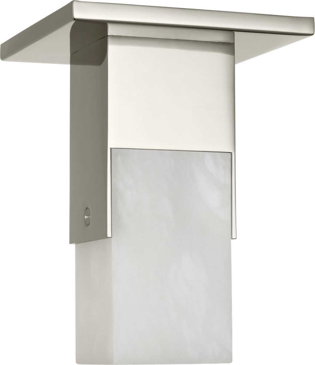 Covet Short Monopoint Flush Mount | Polished Nickel | Alabaster