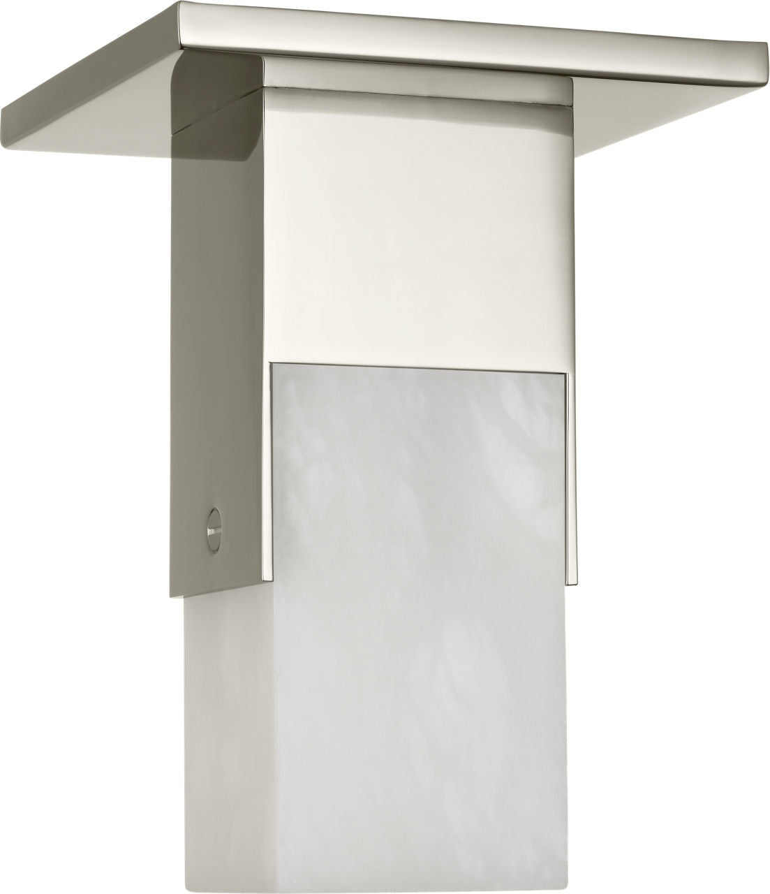 Covet Short Monopoint Flush Mount | Polished Nickel | Alabaster