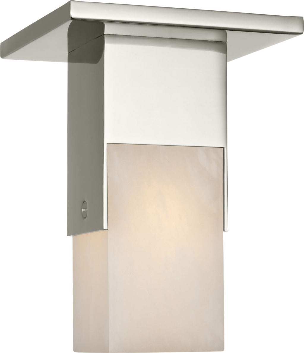 Covet Short Monopoint Flush Mount | Polished Nickel | Alabaster