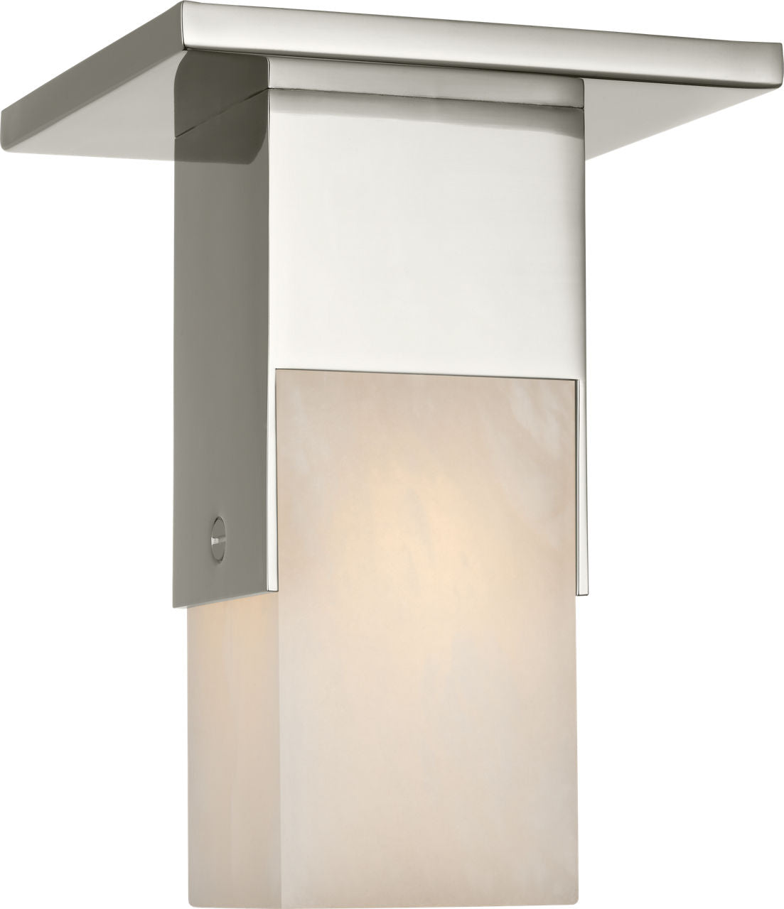 Covet Short Monopoint Flush Mount | Polished Nickel | Alabaster
