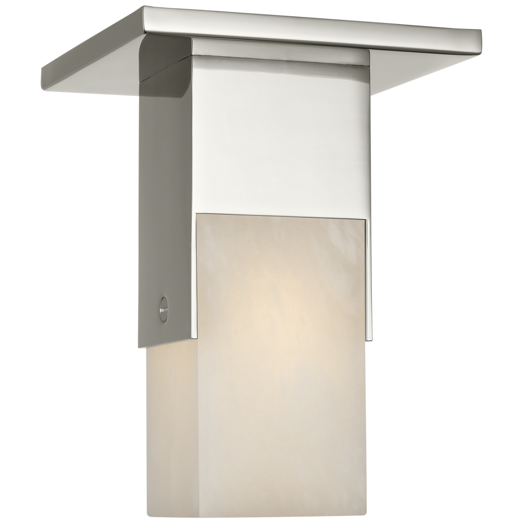 Covet Short Monopoint Flush Mount | Polished Nickel | Alabaster