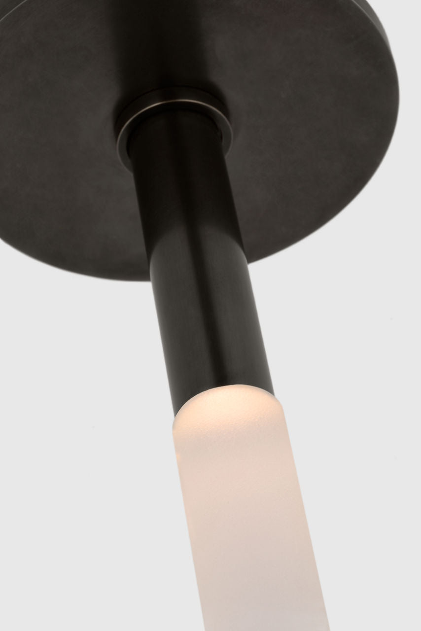 Rousseau Monopoint Flush Mount | Bronze | Etched Crystal