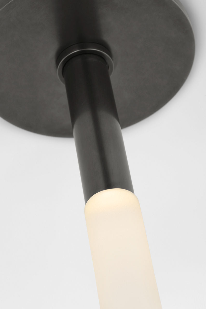 Rousseau Monopoint Flush Mount | Bronze | Etched Crystal
