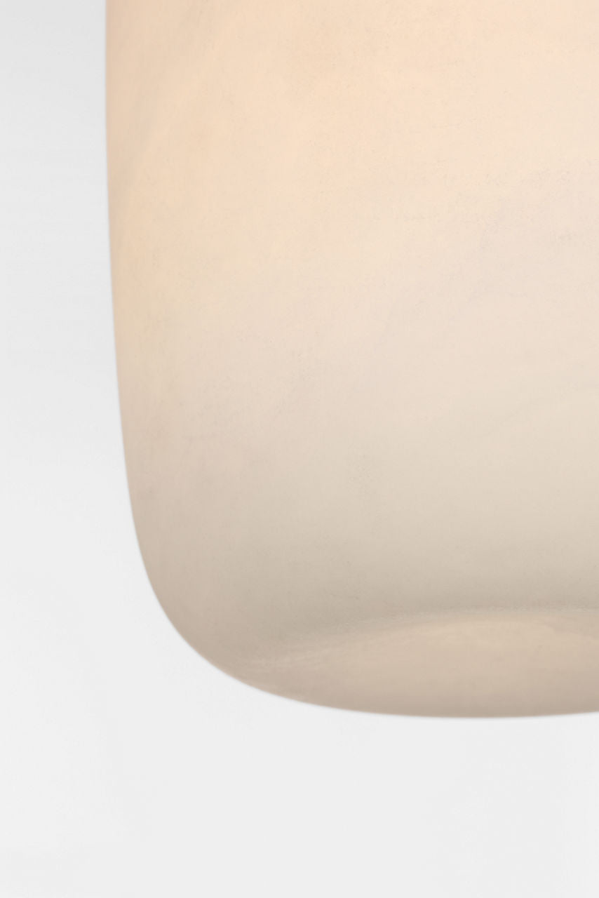 Formosa 5" Elongated Flush Mount | Alabaster and Bronze
