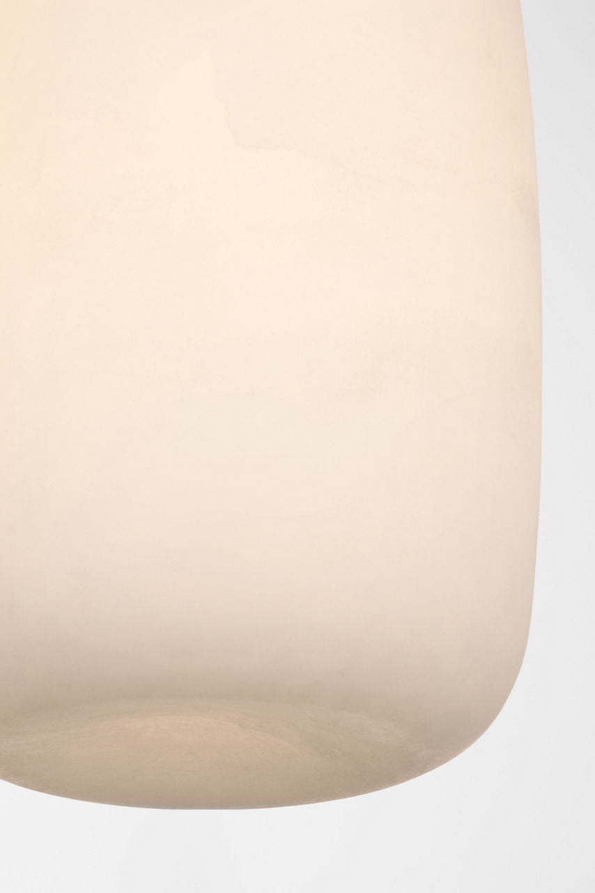 Formosa 5" Elongated Flush Mount | Alabaster and Bronze