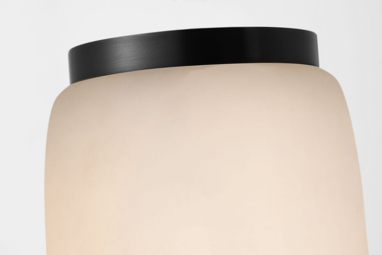 Formosa 5" Elongated Flush Mount | Alabaster and Bronze