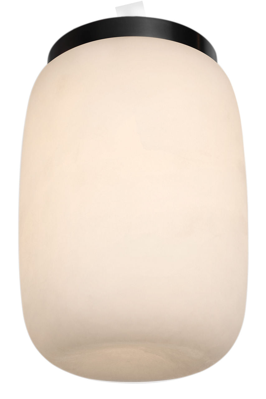 Formosa 5" Elongated Flush Mount | Alabaster and Bronze