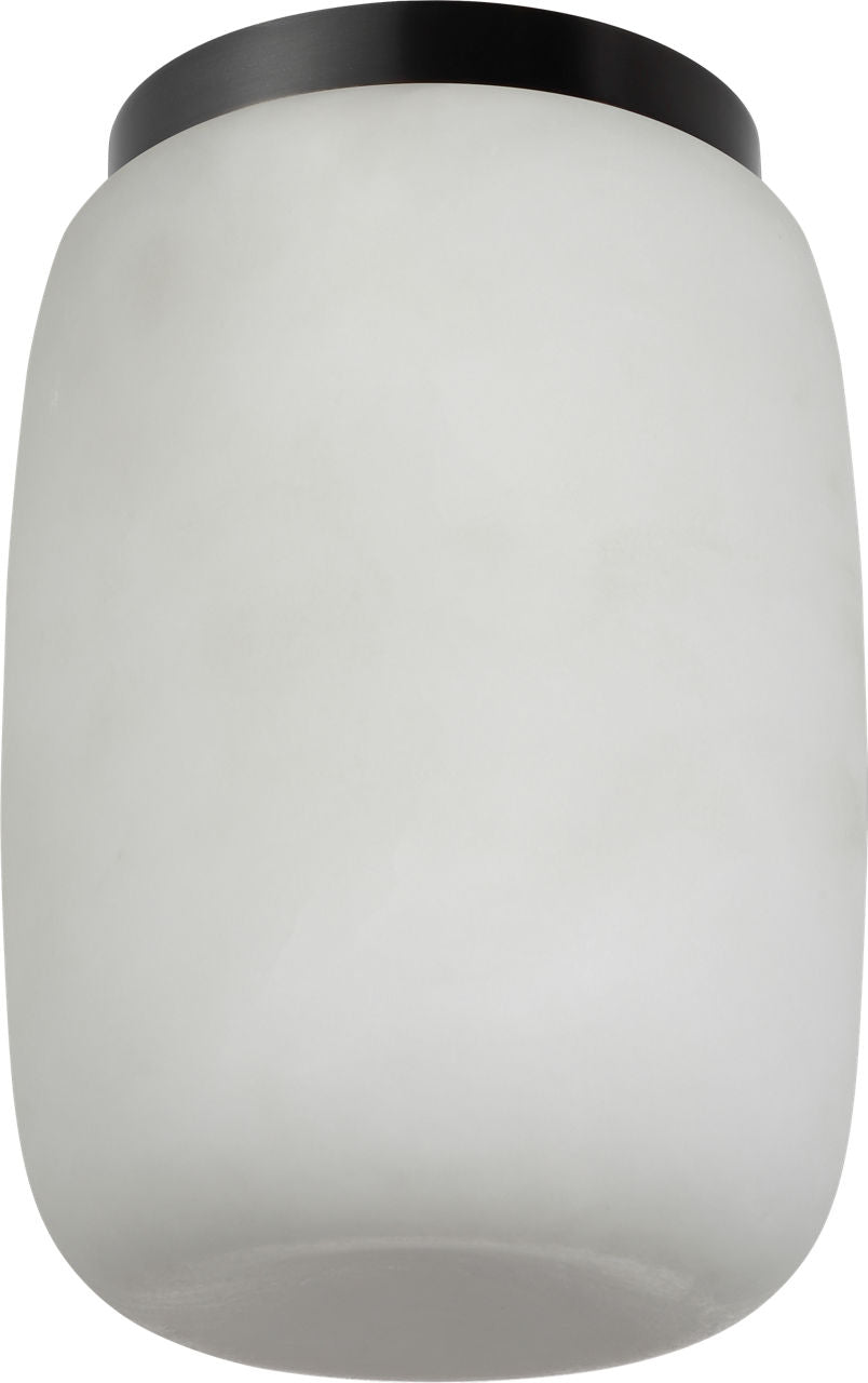 Formosa 5" Elongated Flush Mount | Alabaster and Bronze