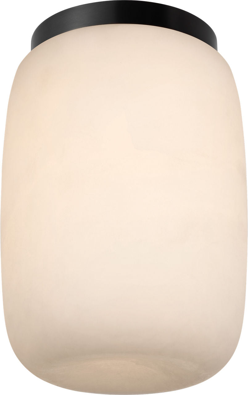 Formosa 5" Elongated Flush Mount | Alabaster and Bronze