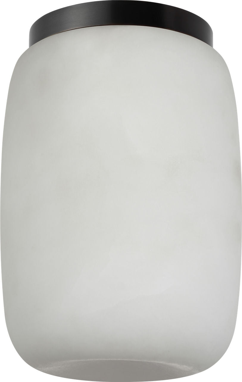 Formosa 5" Elongated Flush Mount | Alabaster and Bronze
