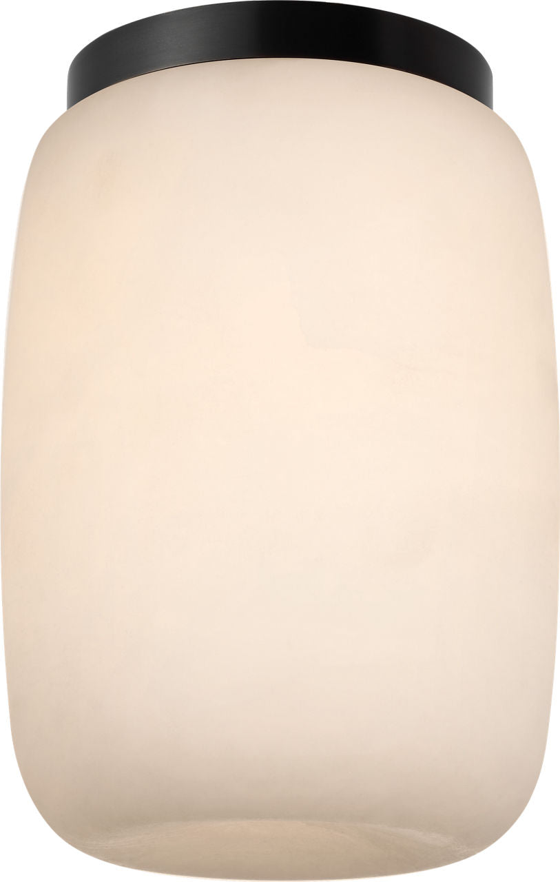 Formosa 5" Elongated Flush Mount | Alabaster and Bronze