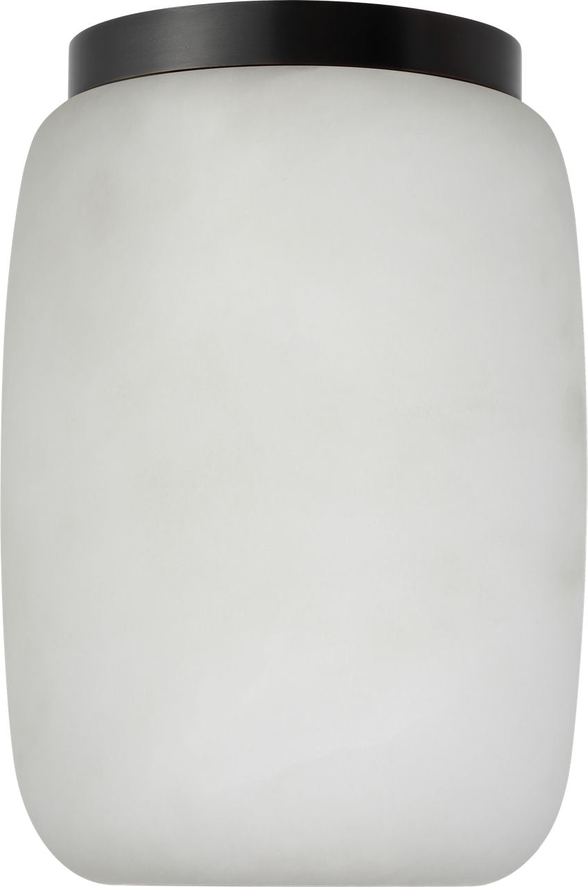 Formosa 5" Elongated Flush Mount | Alabaster and Bronze