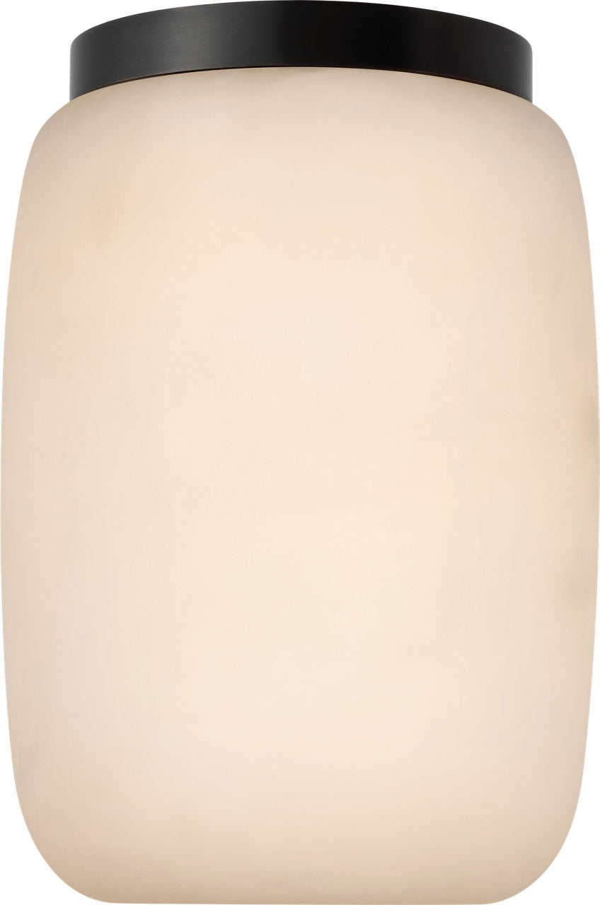Formosa 5" Elongated Flush Mount | Alabaster and Bronze