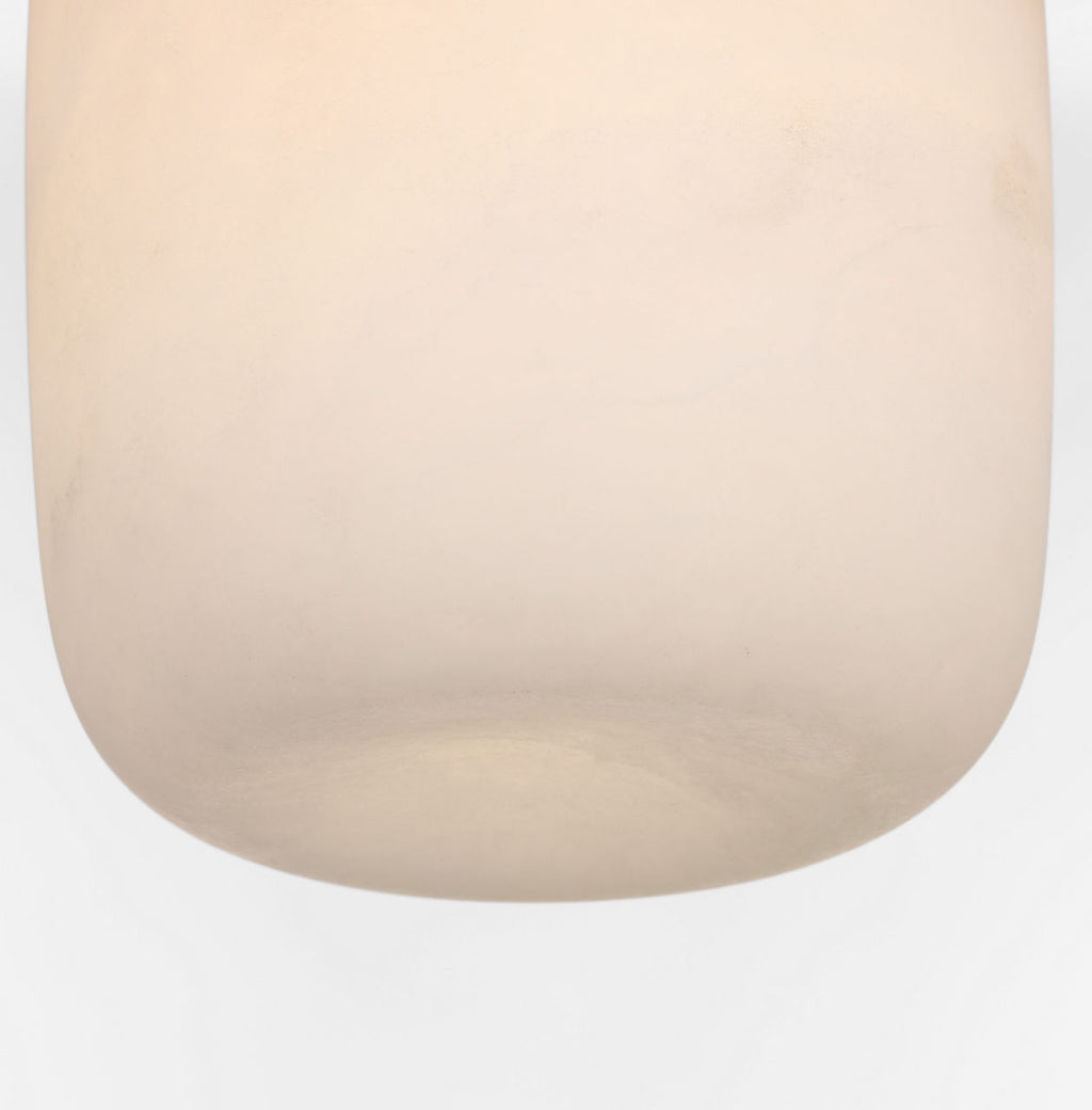 Formosa 5" Elongated Flush Mount | Alabaster and Polished Nickel