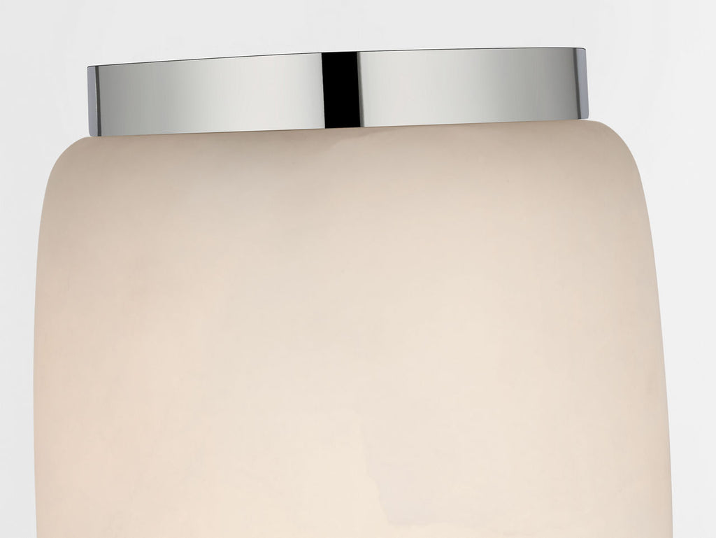 Formosa 5" Elongated Flush Mount | Alabaster and Polished Nickel