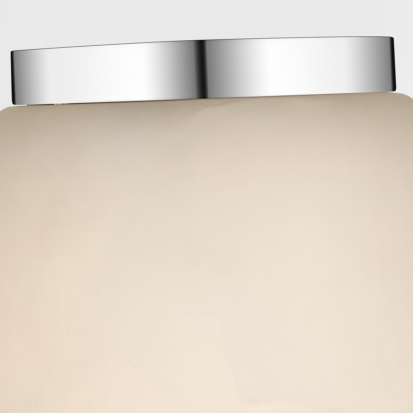 Formosa 5" Elongated Flush Mount | Alabaster and Polished Nickel