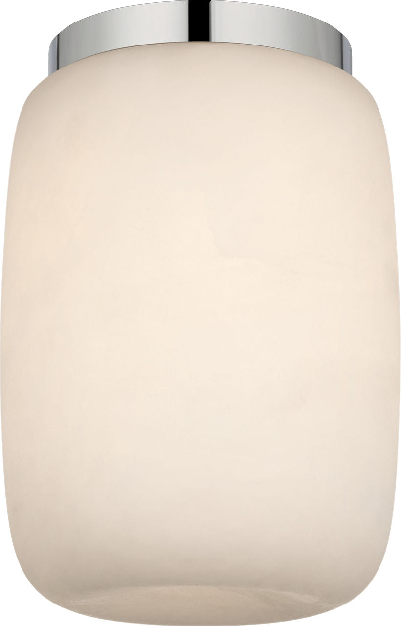 Formosa 5" Elongated Flush Mount | Alabaster and Polished Nickel