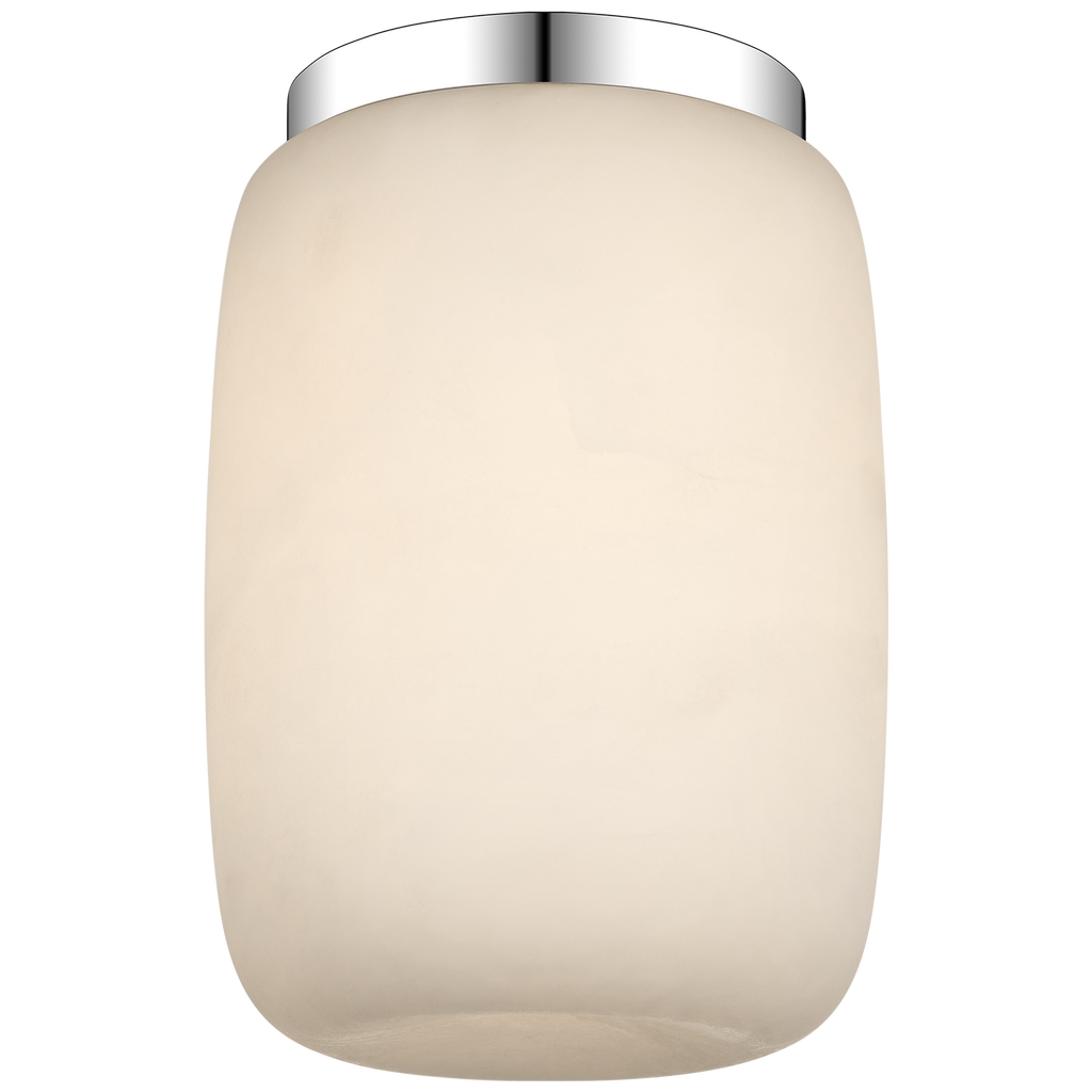 Formosa 5" Elongated Flush Mount | Alabaster and Polished Nickel