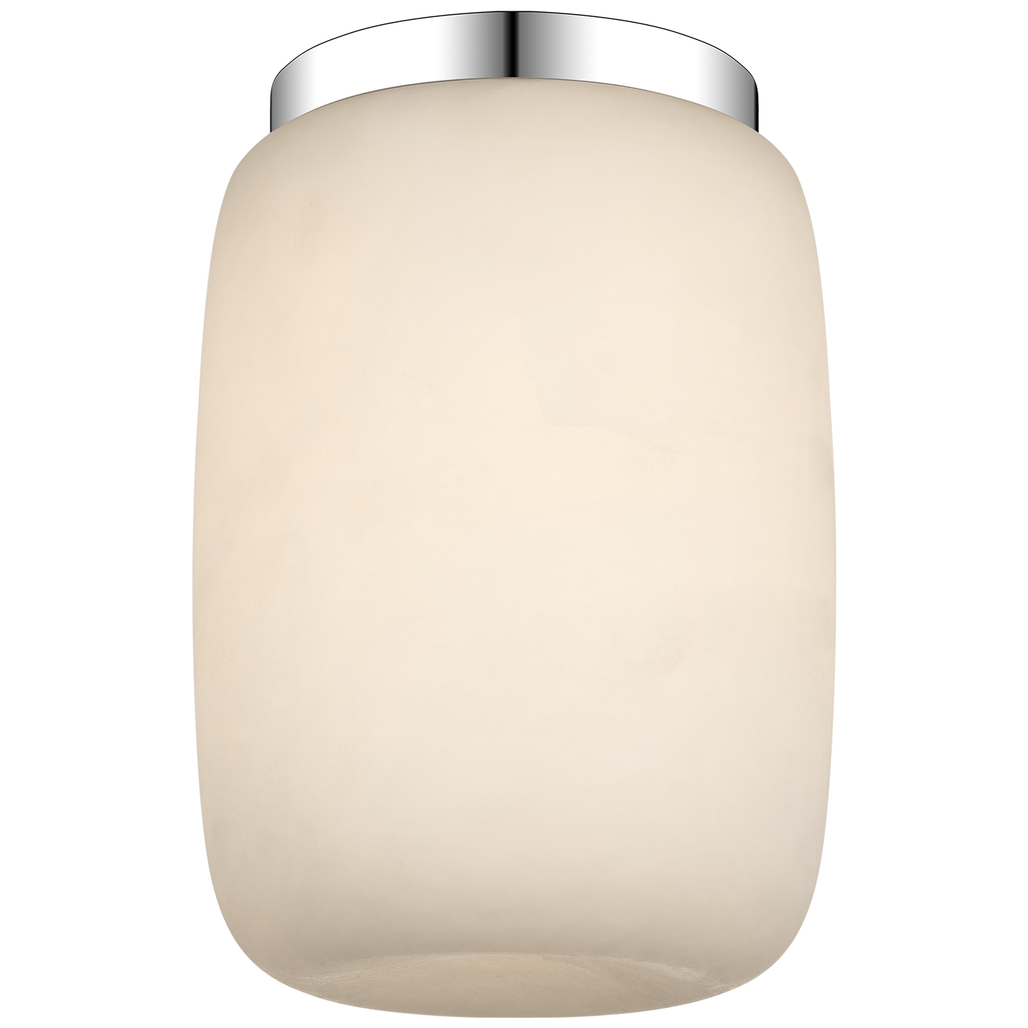 Formosa 5" Elongated Flush Mount | Alabaster and Polished Nickel