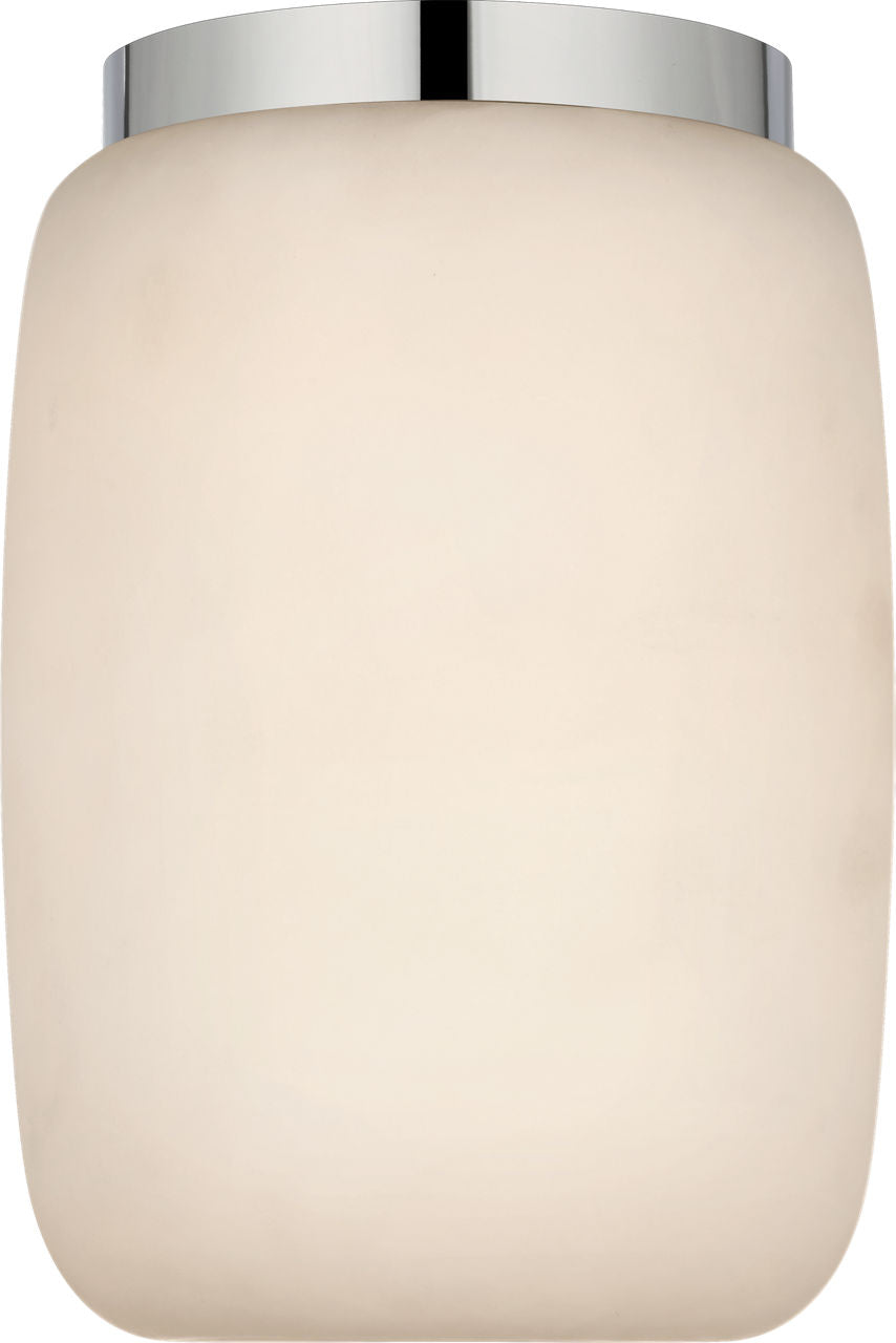 Formosa 5" Elongated Flush Mount | Alabaster and Polished Nickel