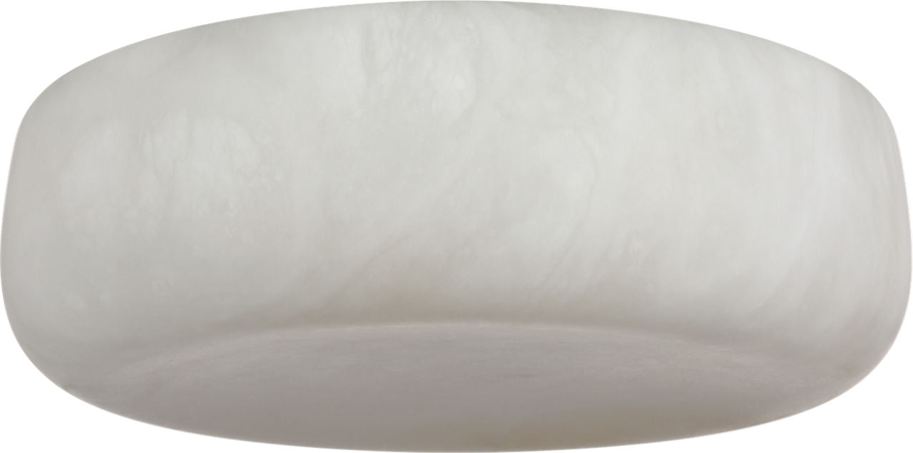 Formosa 17" Flush Mount | Alabaster and Antique-Burnished Brass