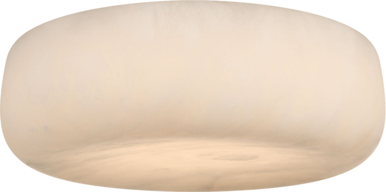 Formosa 17" Flush Mount | Alabaster and Antique-Burnished Brass