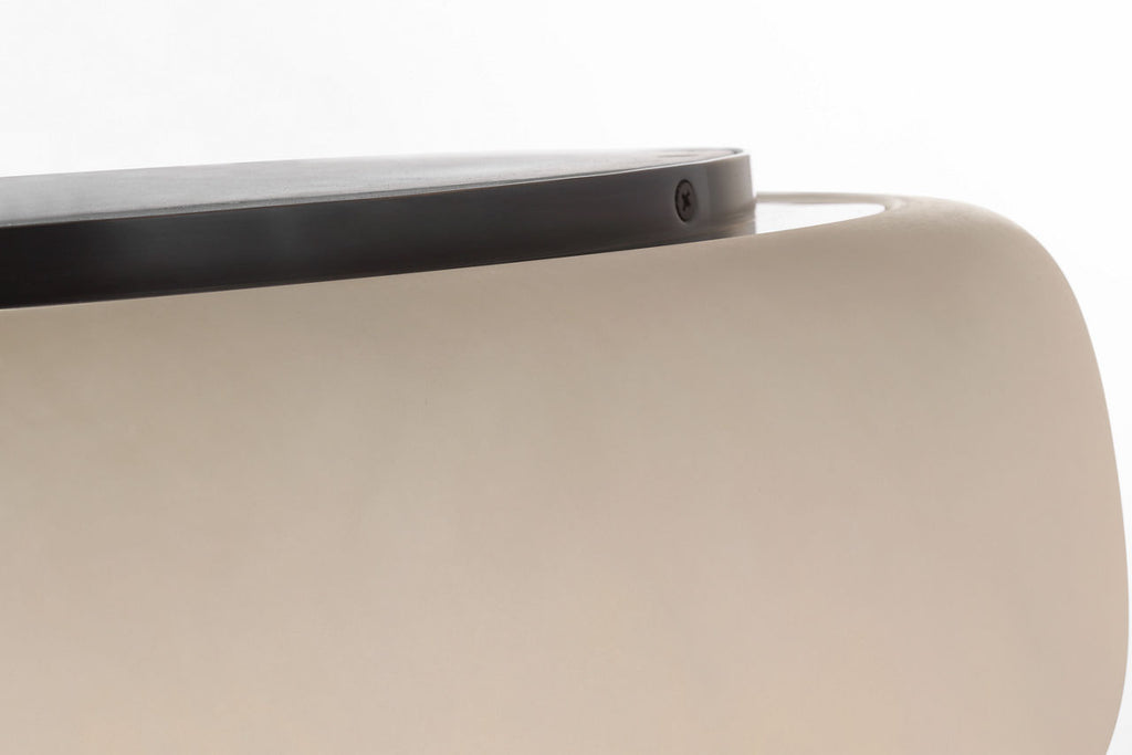Formosa 17" Flush Mount | Alabaster and Bronze