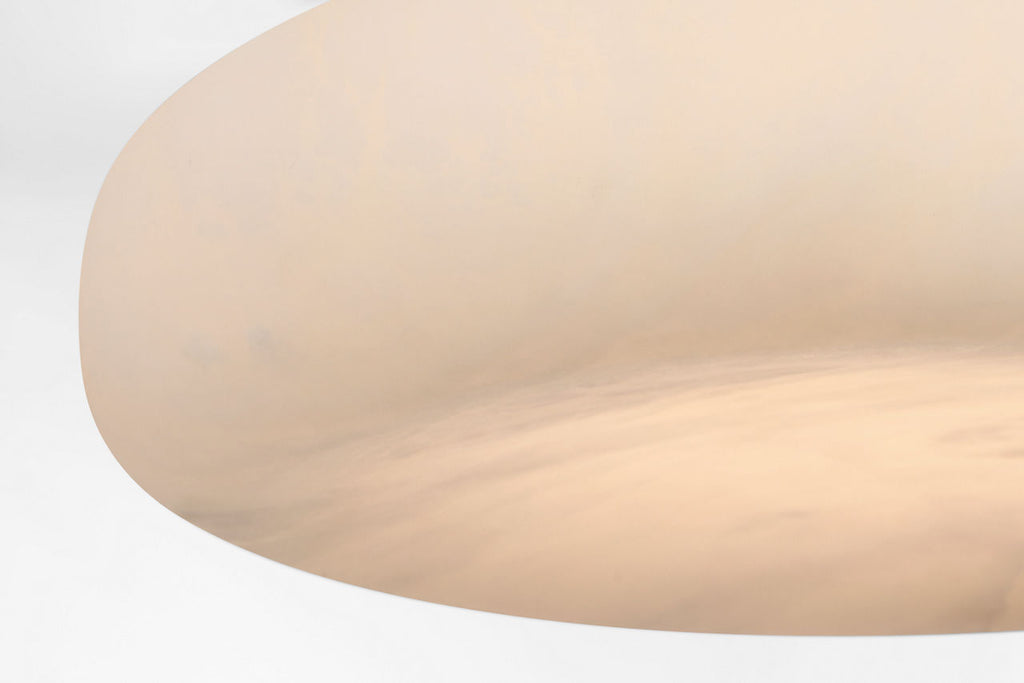 Formosa 22" Flush Mount | Alabaster and Antique-Burnished Brass