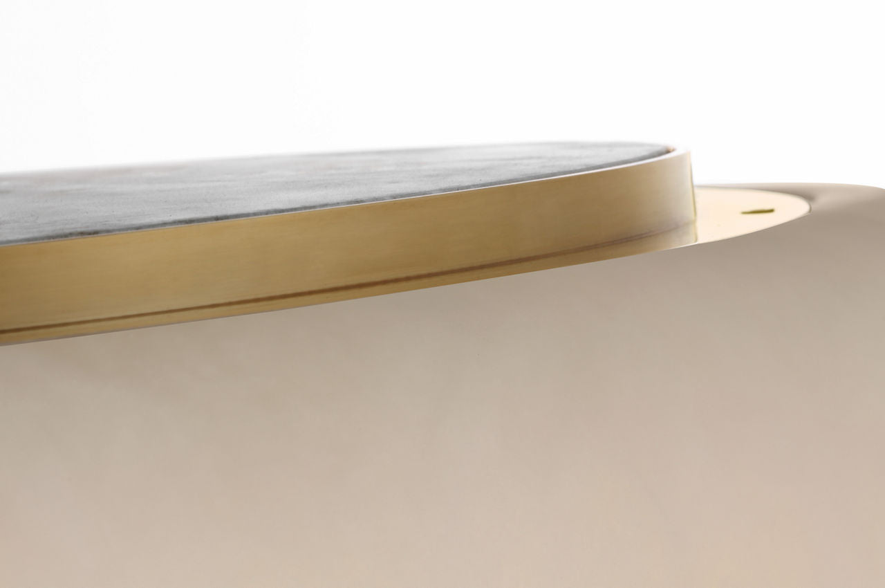 Formosa 22" Flush Mount | Alabaster and Antique-Burnished Brass
