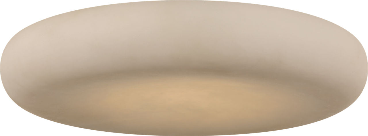 Formosa 22" Flush Mount | Alabaster and Antique-Burnished Brass