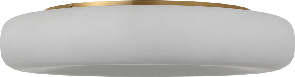 Formosa 22" Flush Mount | Alabaster and Antique-Burnished Brass