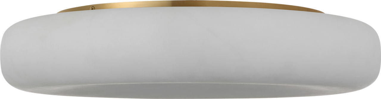 Formosa 22" Flush Mount | Alabaster and Antique-Burnished Brass