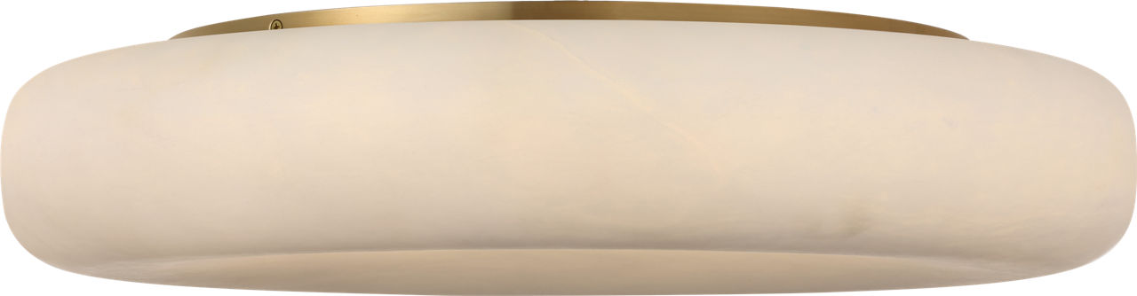 Formosa 22" Flush Mount | Alabaster and Antique-Burnished Brass