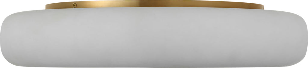Formosa 22" Flush Mount | Alabaster and Antique-Burnished Brass