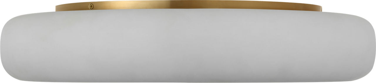 Formosa 22" Flush Mount | Alabaster and Antique-Burnished Brass