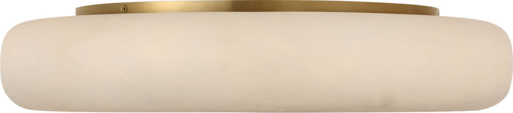 Formosa 22" Flush Mount | Alabaster and Antique-Burnished Brass