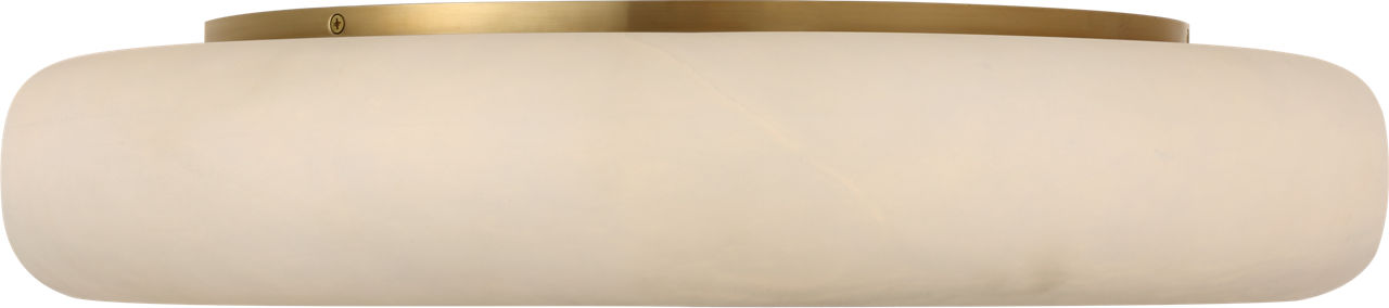 Formosa 22" Flush Mount | Alabaster and Antique-Burnished Brass