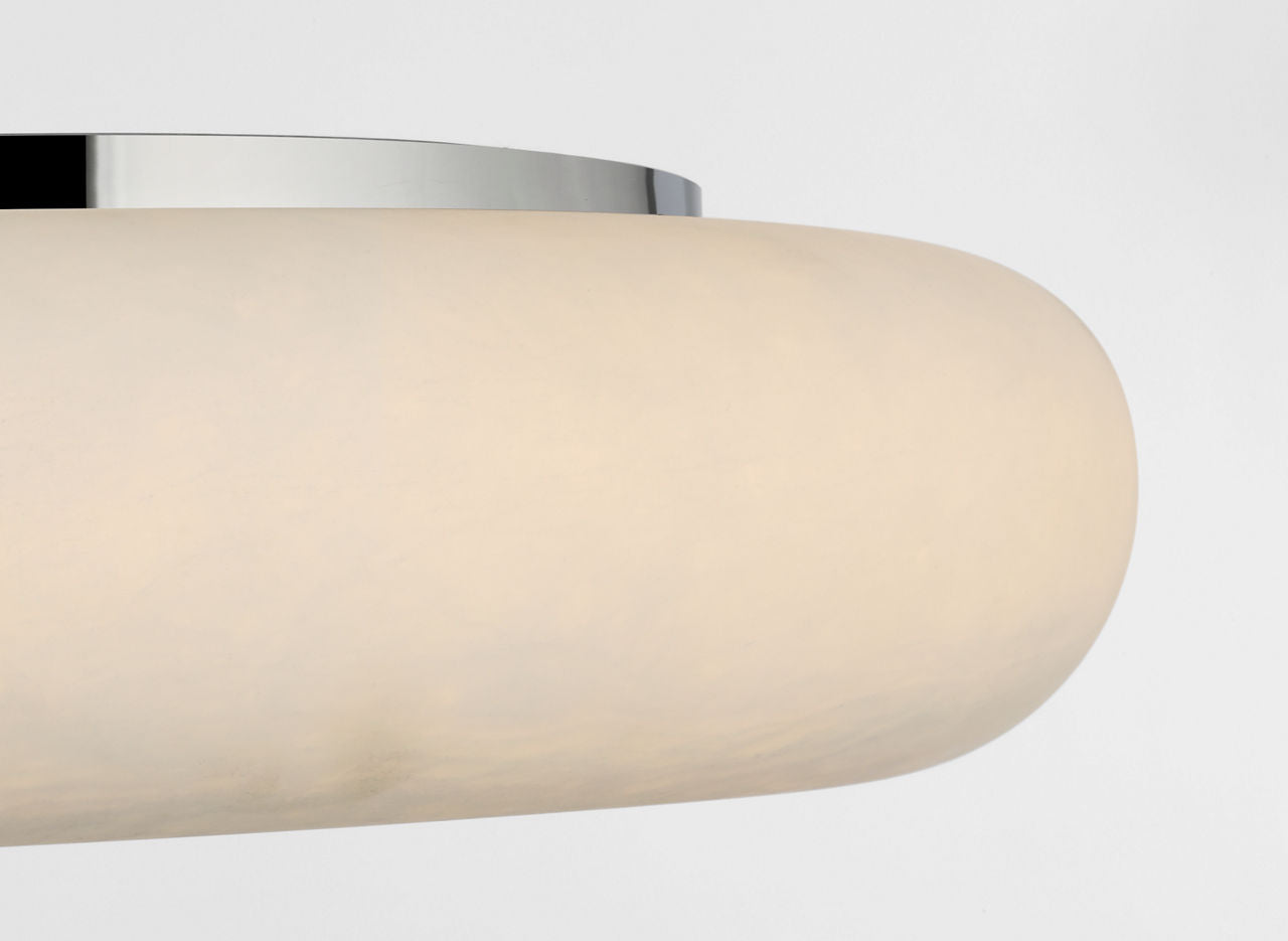 Formosa 22" Flush Mount | Alabaster and Polished Nickel