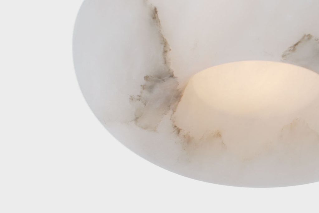Cappello 6" Flush Mount | Alabaster and Bronze